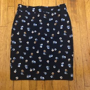 Ann Taylor Navy Blue Pencil Skirt